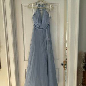 Dusty Blue Azazie Bridesmaids Dress (US 6)